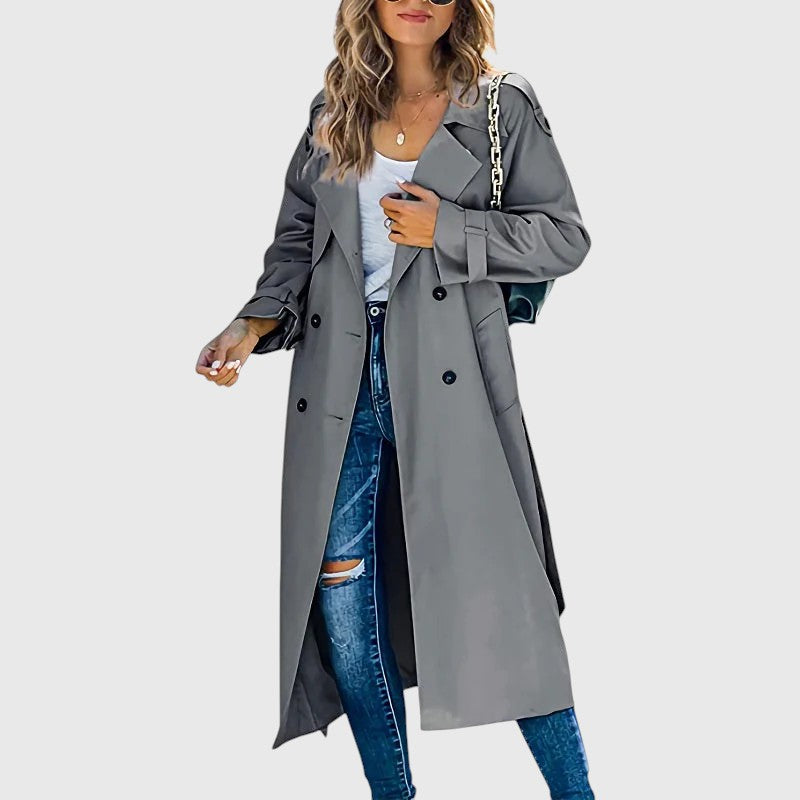 Janet - Women’s Long Trench Coat